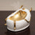 The Lazy Rebel Table Showpiece & Decorative Bowl - White & Gold