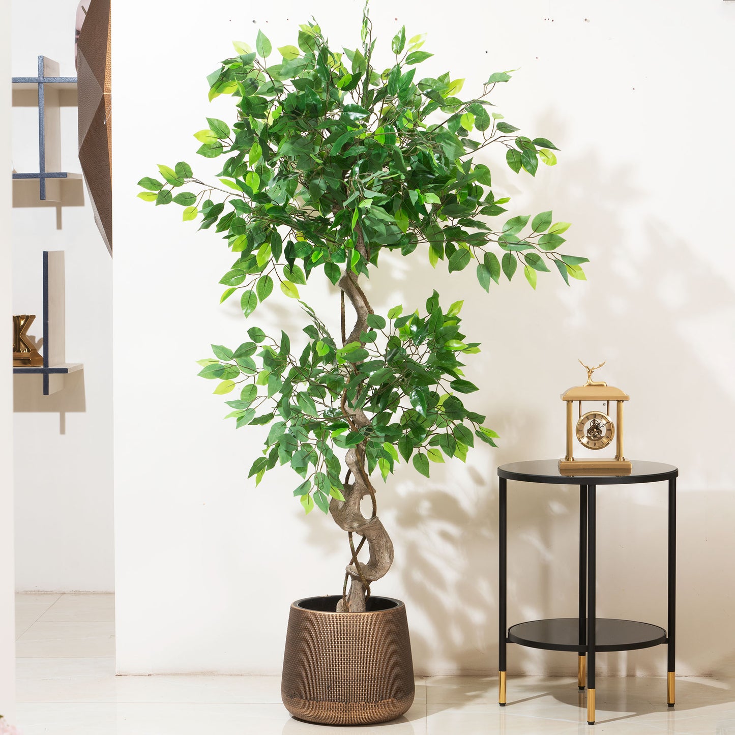 Ficus Whispers of Nature - 5.2 Feet Tall Artificial Ficus Plant (Without Pot)