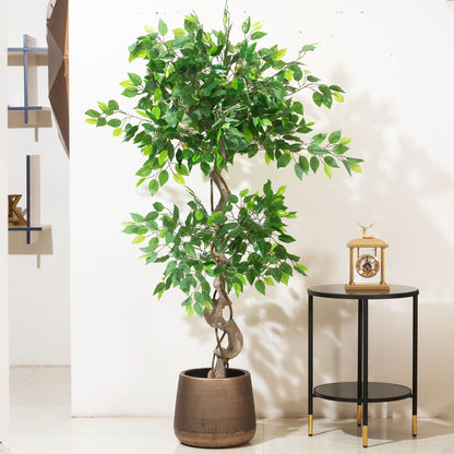 Ficus Whispers of Nature - 5.2 Feet Tall Artificial Ficus Plant (Without Pot)