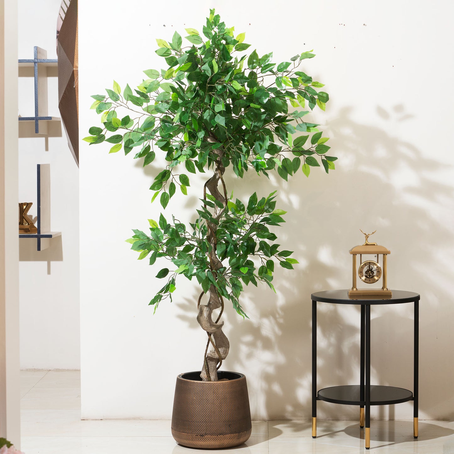 Ficus Whispers of Nature - 5.2 Feet Tall Artificial Ficus Plant (Without Pot)