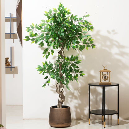Ficus Whispers of Nature - 5.2 Feet Tall Artificial Ficus Plant (Without Pot)