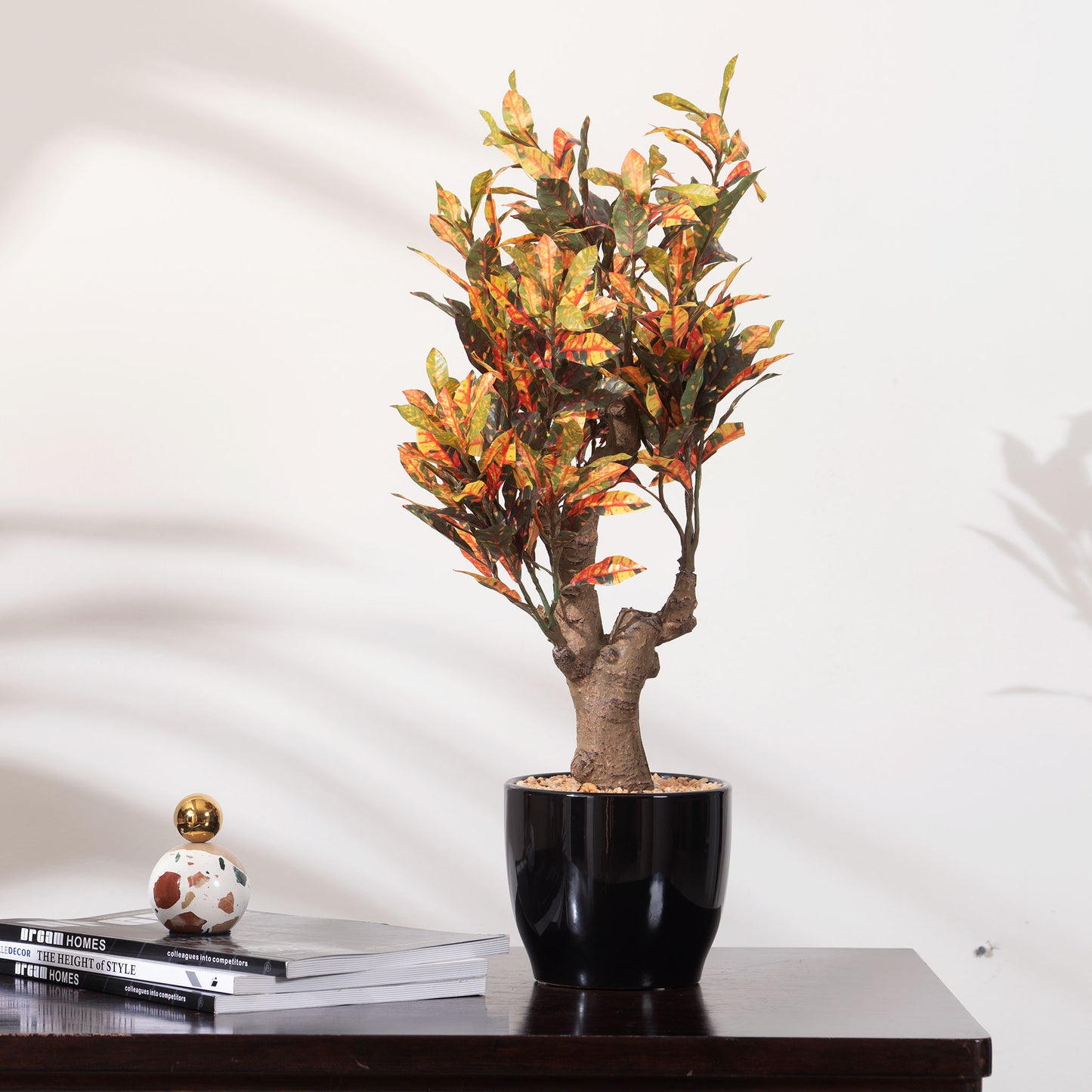 Artificial Trees/Plants Tropical Radiance - Artificial Croton Plant ~ 2 feet Tall