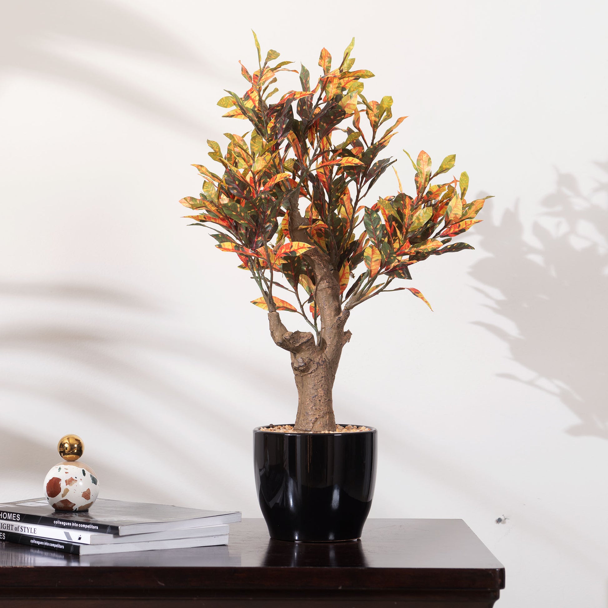 Artificial Trees/Plants Tropical Radiance - Artificial Croton Plant ~ 2 feet Tall