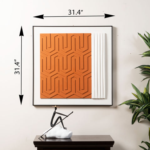 Dreaming in Patterns - Leather & Sandstone Premium Wall Art - Style 1