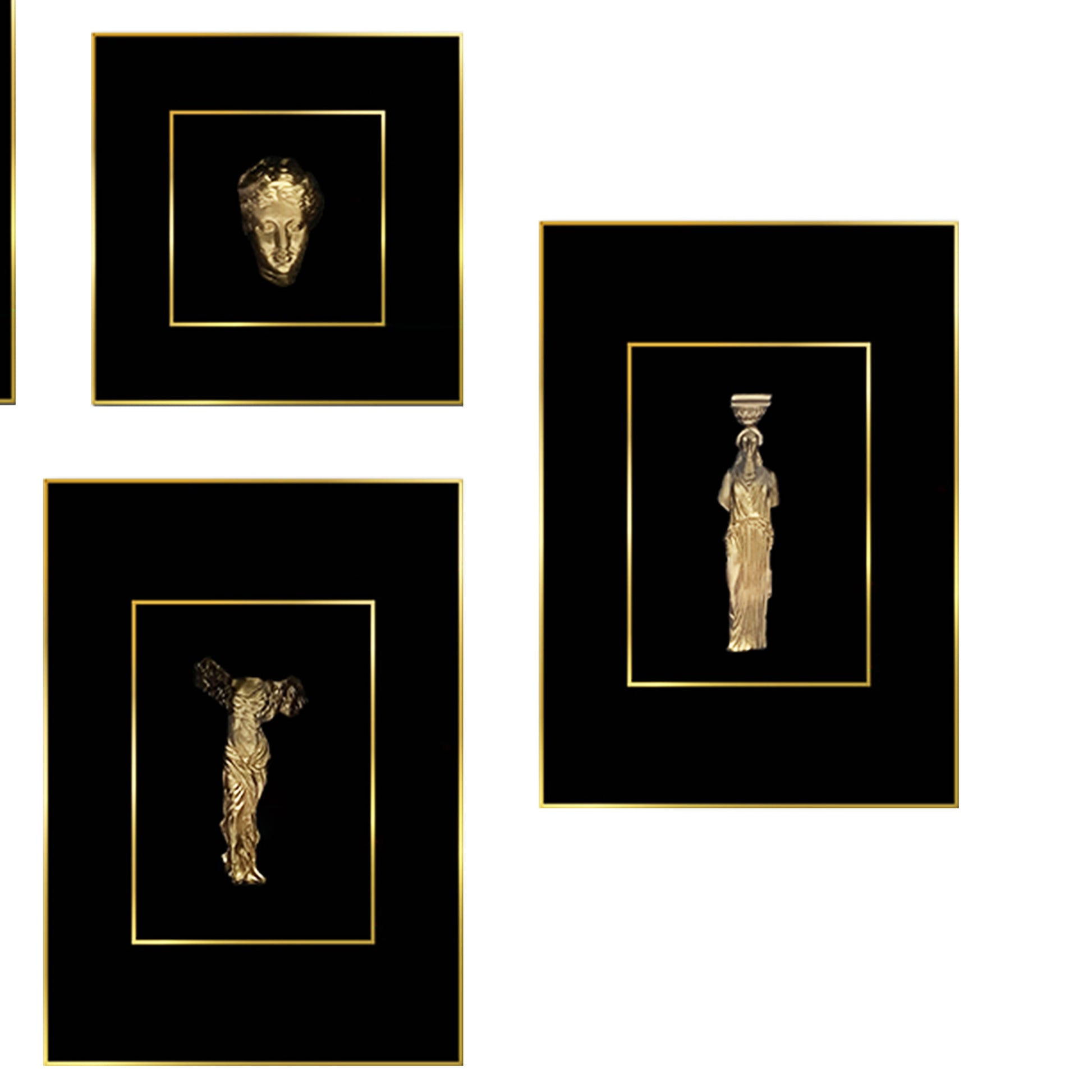 Premium Wall Art The Role Mosaic - Greek Figure Heads 3D Premium Wall Art