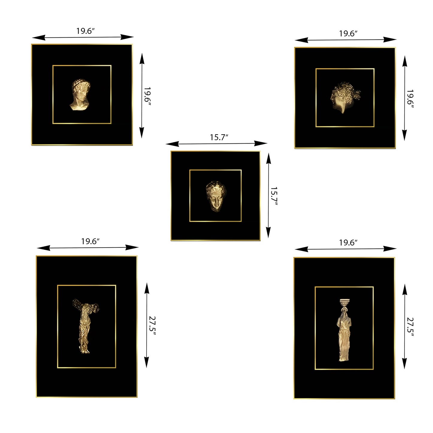Premium Wall Art The Role Mosaic - Greek Figure Heads 3D Premium Wall Art
