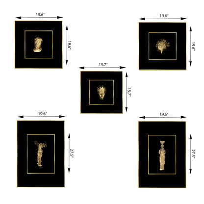 Premium Wall Art The Role Mosaic - Greek Figure Heads 3D Premium Wall Art