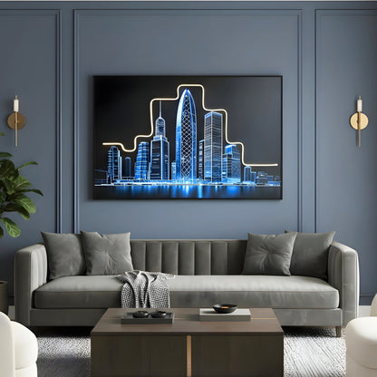 Skyline by La Muse – 4 ft × 3 ft LED Wall Art for Living Rooms & Offices