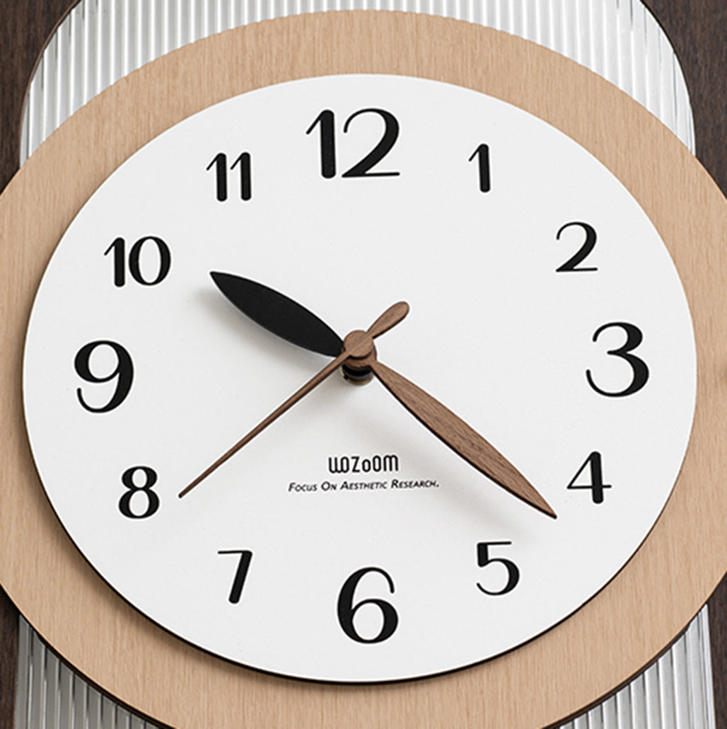 Tempo - Designer Pendulum Wall Clock - Brown