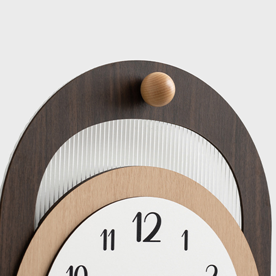 Tempo - Designer Pendulum Wall Clock - Brown