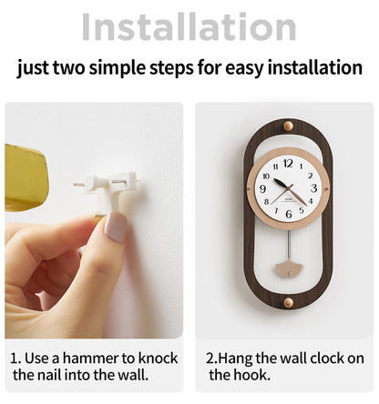 Tempo - Designer Pendulum Wall Clock - Brown