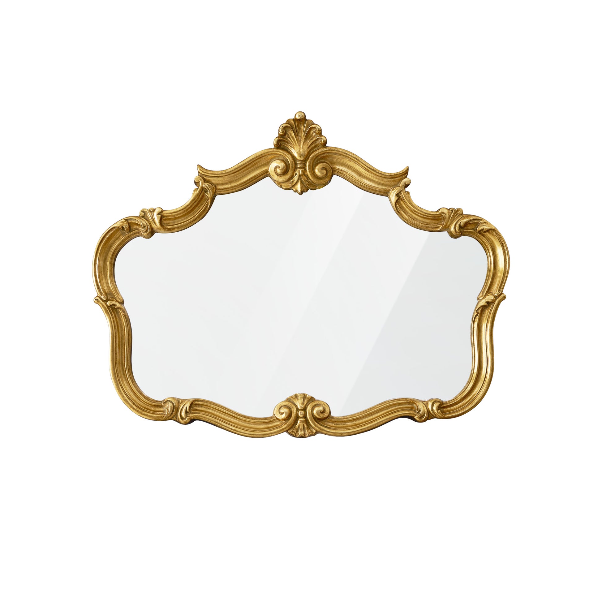 Wall Mirror Royal Rococo - Victorian Style Premium Gold Finish Wall Mirror ~ 3.1 ft x 2.4 ft