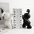 The Spontaneous Coney -  Style 2 - Black & White Ceramic Rabbits Bookend (Set of 2)