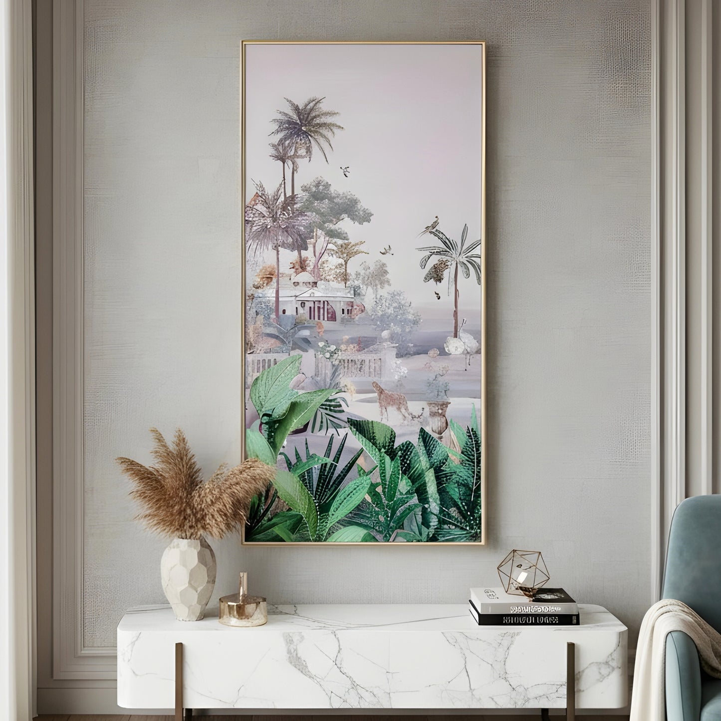 Vantara by La Muse – 5.5 ft × 3 ft Silk 3D Wall Art for Living Rooms & Offices