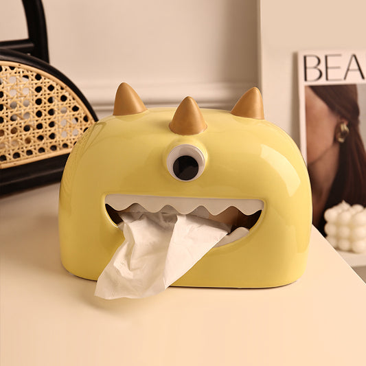 Tissue Box The Mirth Monster Ceramic Tissue Box Holder