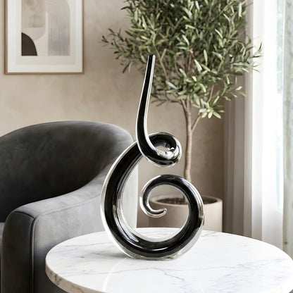 Cadence crystal abstract showpiece styled on a round side table