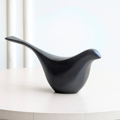 Flock large black resin bird showpiece, product view