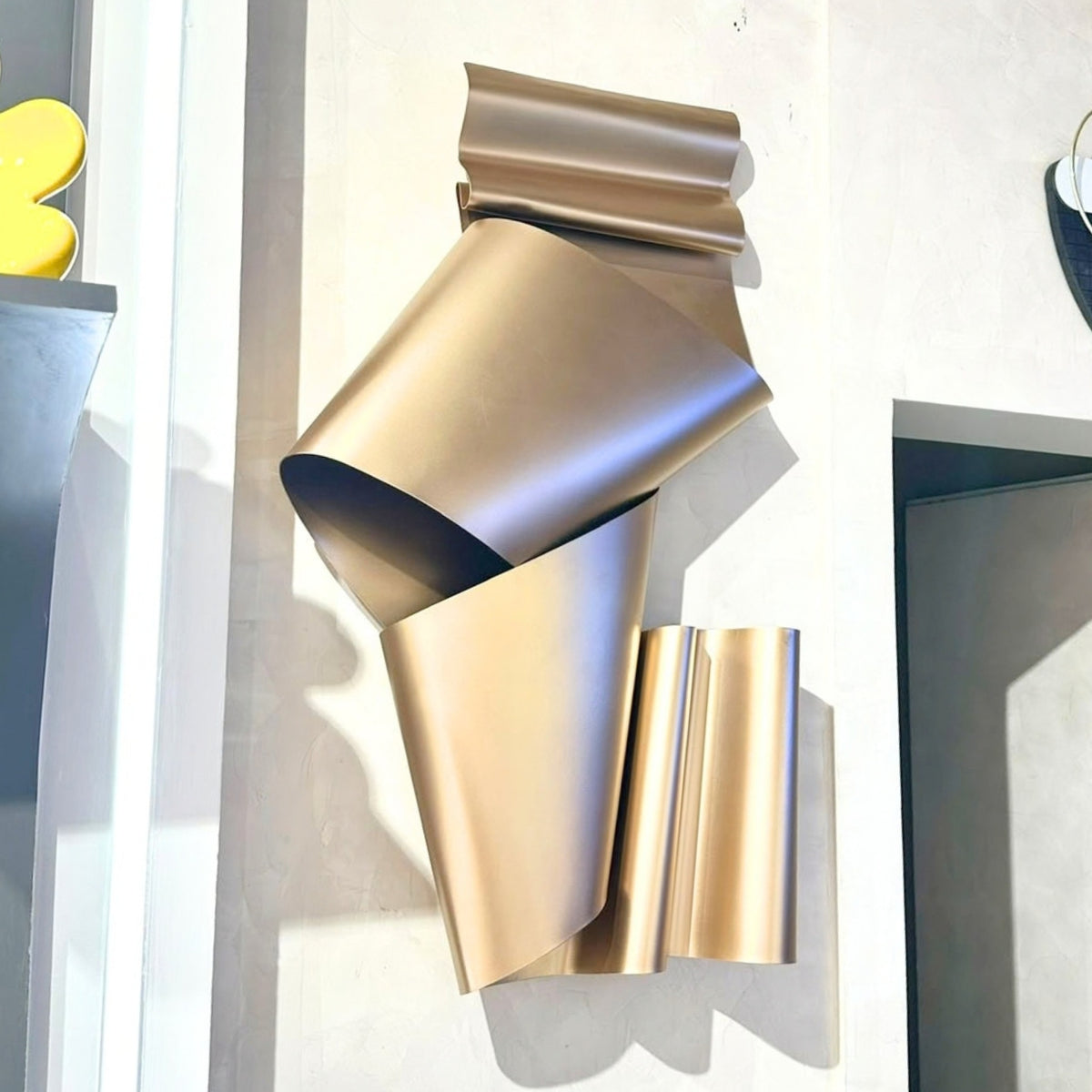 Foldscape gold metal wall art detail