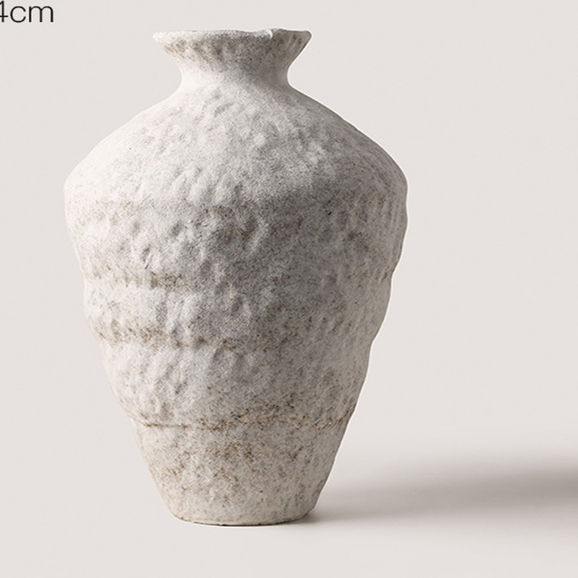 Frost textured white ceramic table vase, large size, by La Muse