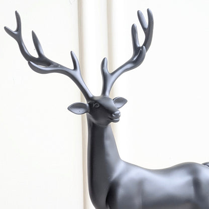 Hartley black resin deer sculptures for luxury console and shelf styling, view 8