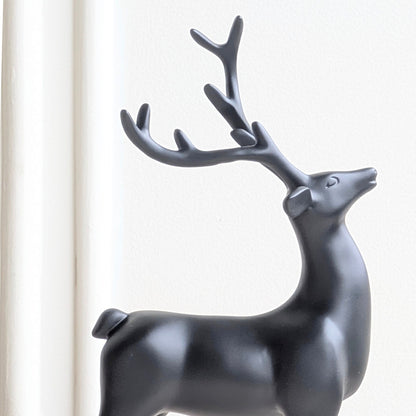 Hartley black resin deer sculptures for luxury console and shelf styling, view 9