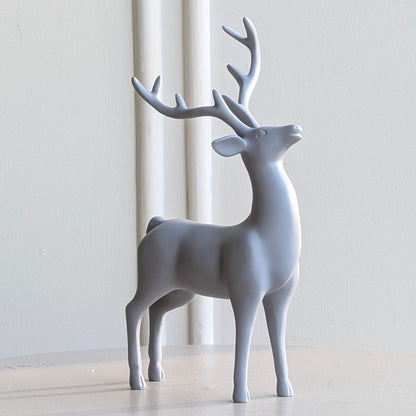 Hartley grey resin deer sculptures for luxury console and shelf styling, view 15