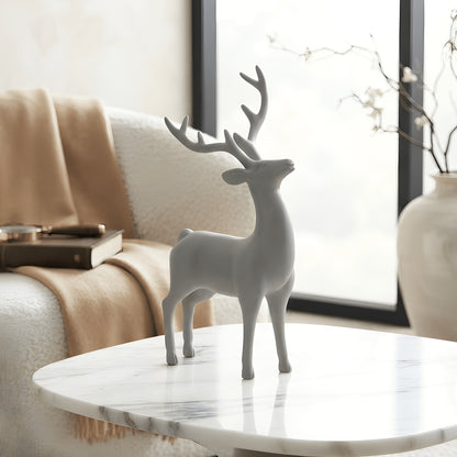 Hartley grey resin deer sculptures for luxury console and shelf styling, view 16