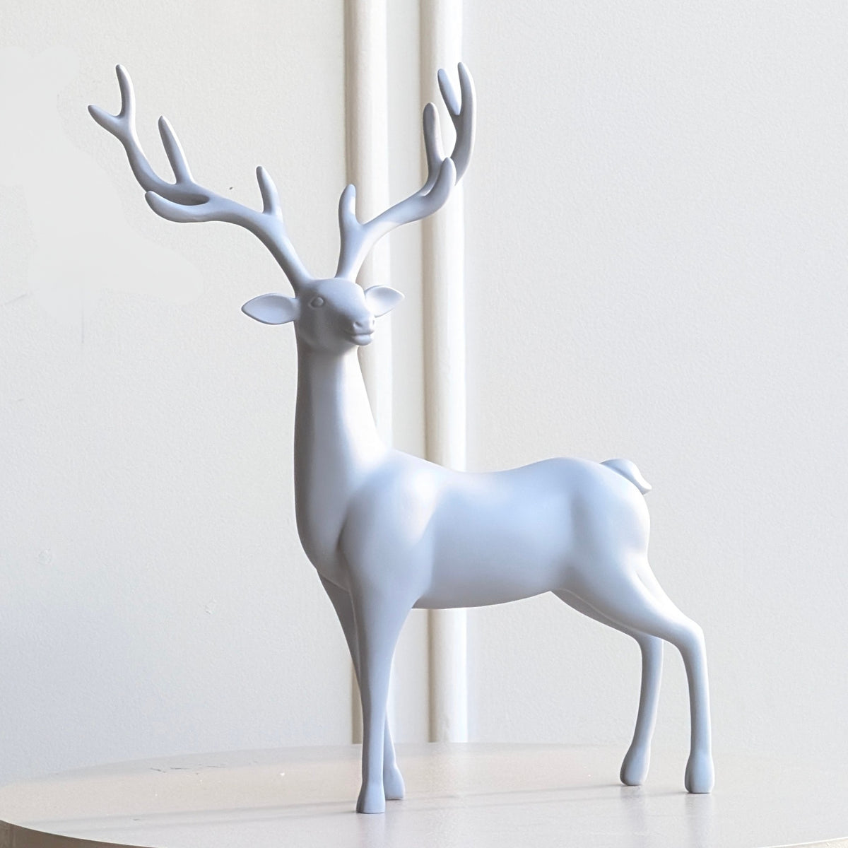 Hartley grey resin deer sculptures for luxury console and shelf styling, view 17