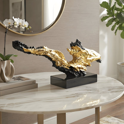 Ignis abstract showpiece styled on a modern console table