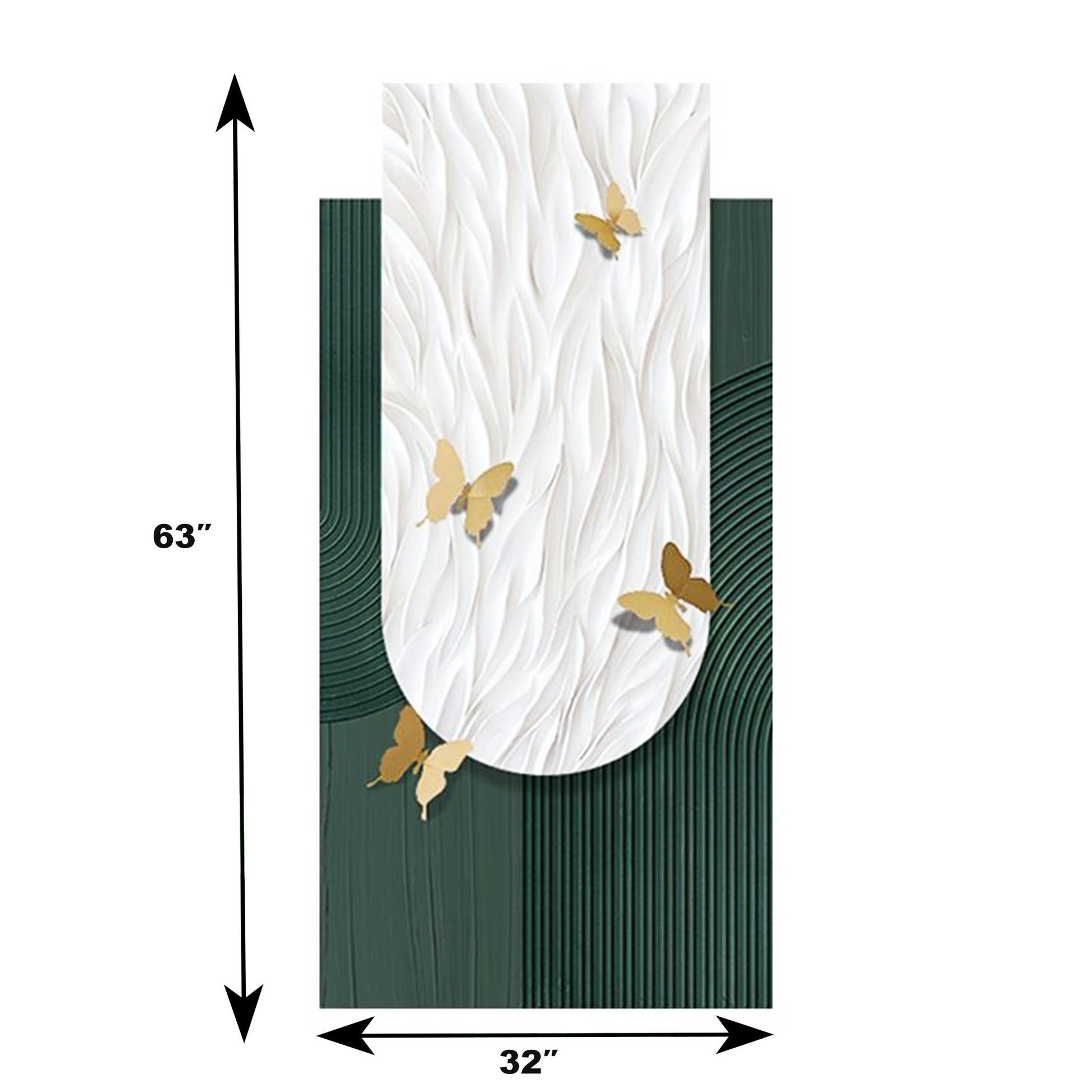 Premium Wall Art Fluttering Dreamscape 3D Premium Vertical Wall Art | 5.2 Ft x 2.6 Ft