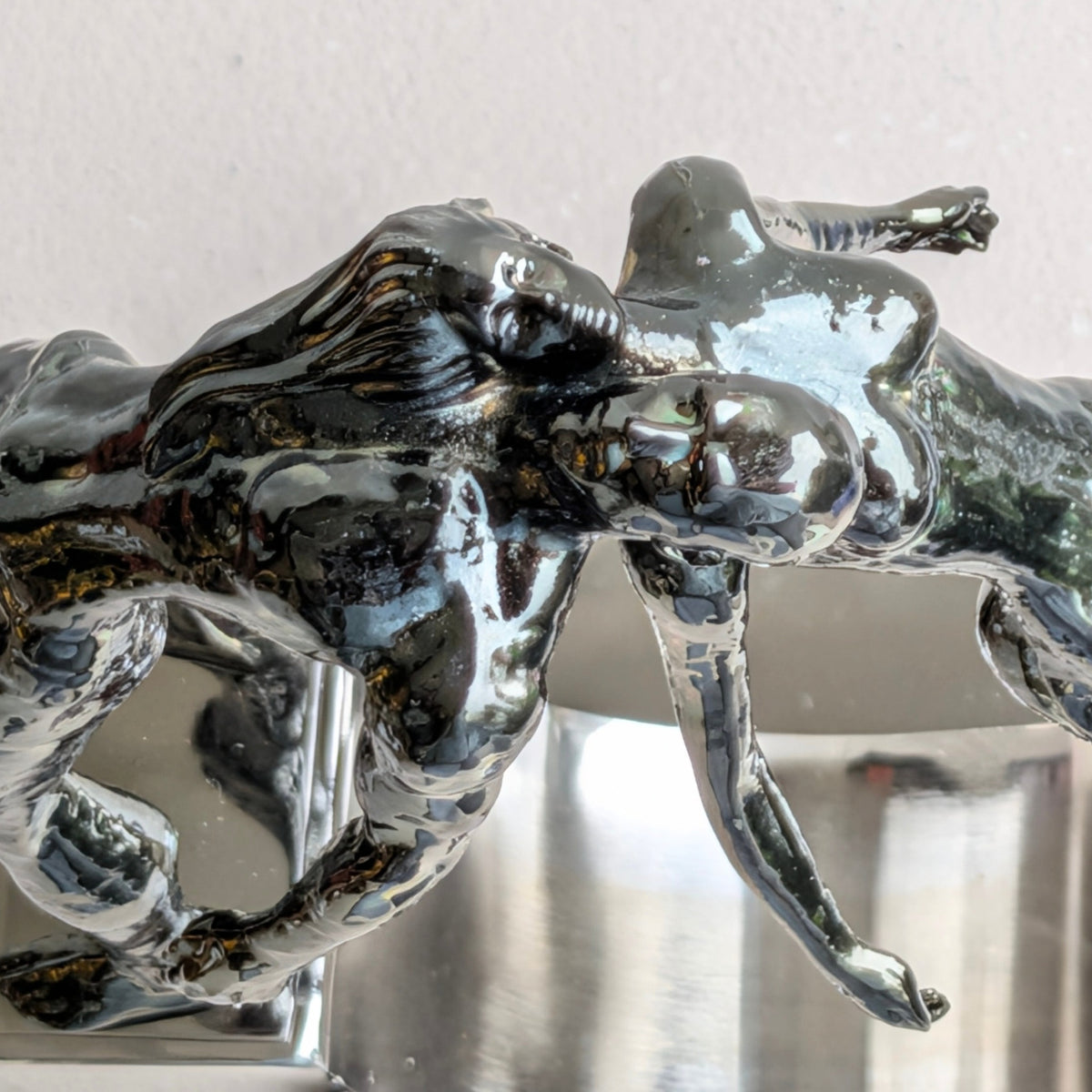 Lifeline Style 2 silver metal couple figurine detail