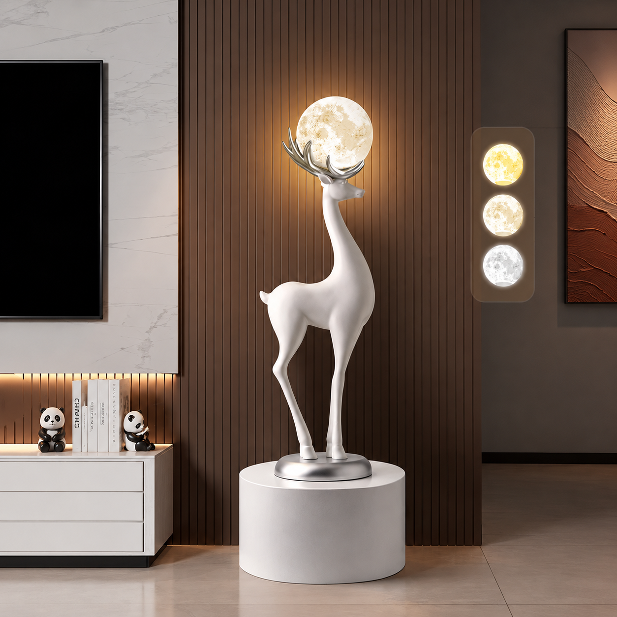 Moonstag LED moon lamp with three light tones
