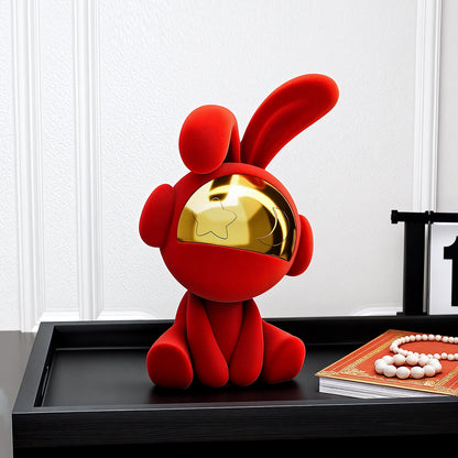 Moonstruck rabbit showpiece styled on a coffee table tray