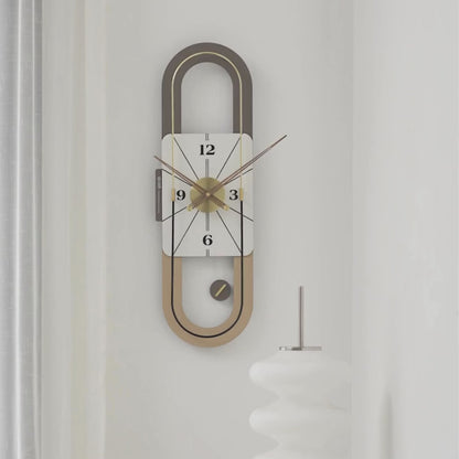 Chronos - Designer Vertical Wall Clock with Pendulum - Style 2