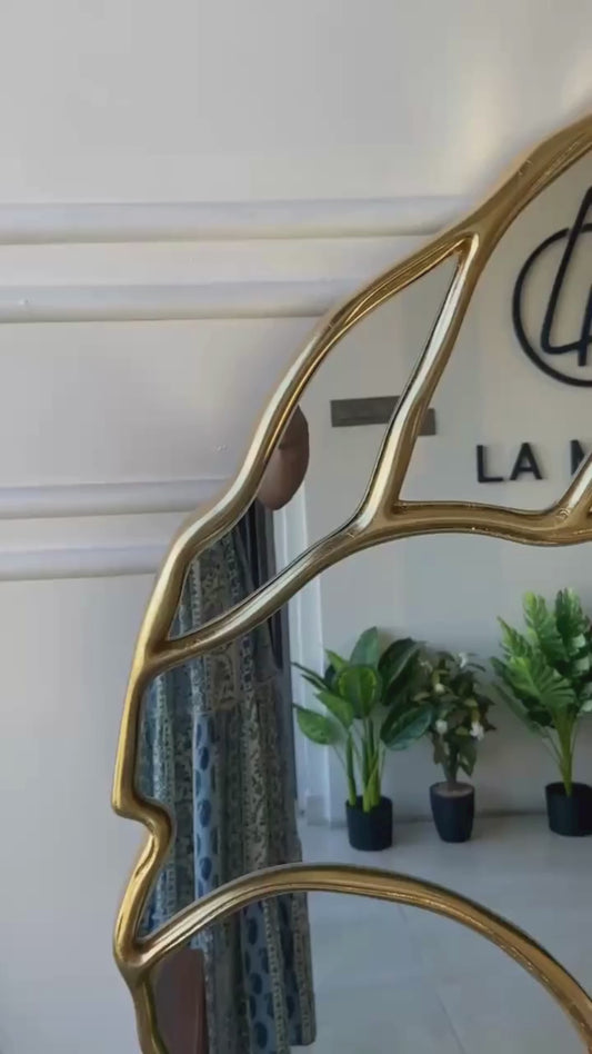 The Labyrinth - Gold Finish Luxury Wall Mirror ~ 3.3 Feet Dia