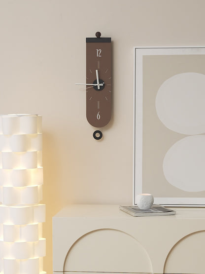 Tempo - Designer Pendulum Wall Clock - Brown