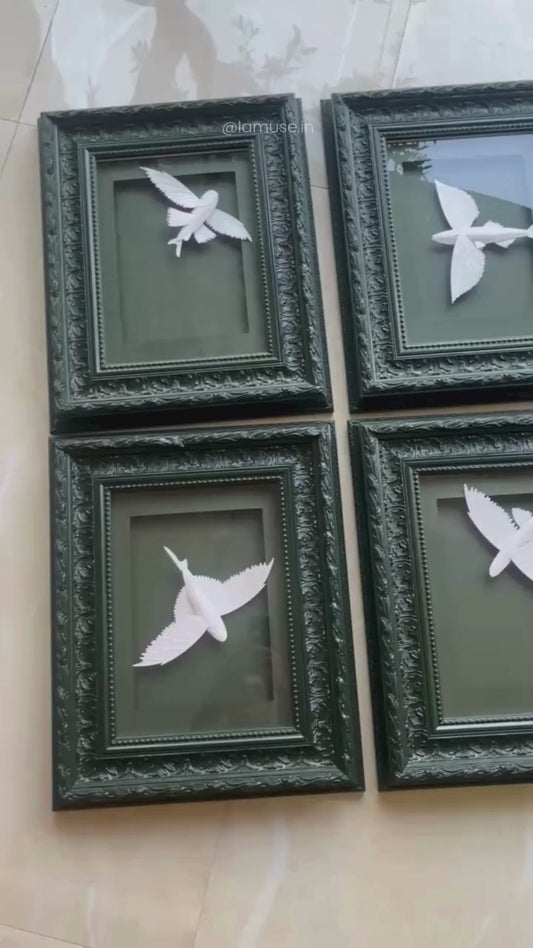 Aviara, The Flight Within - Premium Handmade Wall Art (Set of 6) ~ 5 ft x 4ft