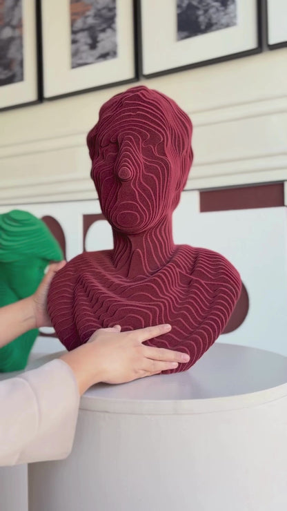 Marcello - Modern Abstract Male Bust Figurine