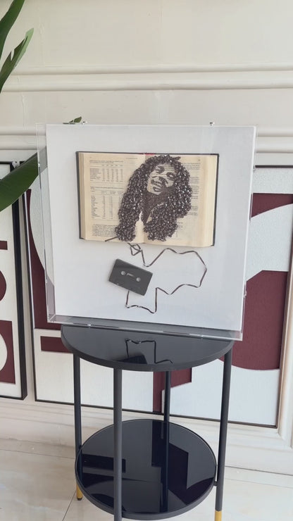One Love – Bob Marley inspired Mixed Media Wall Art ~ 2 ft x 2 ft
