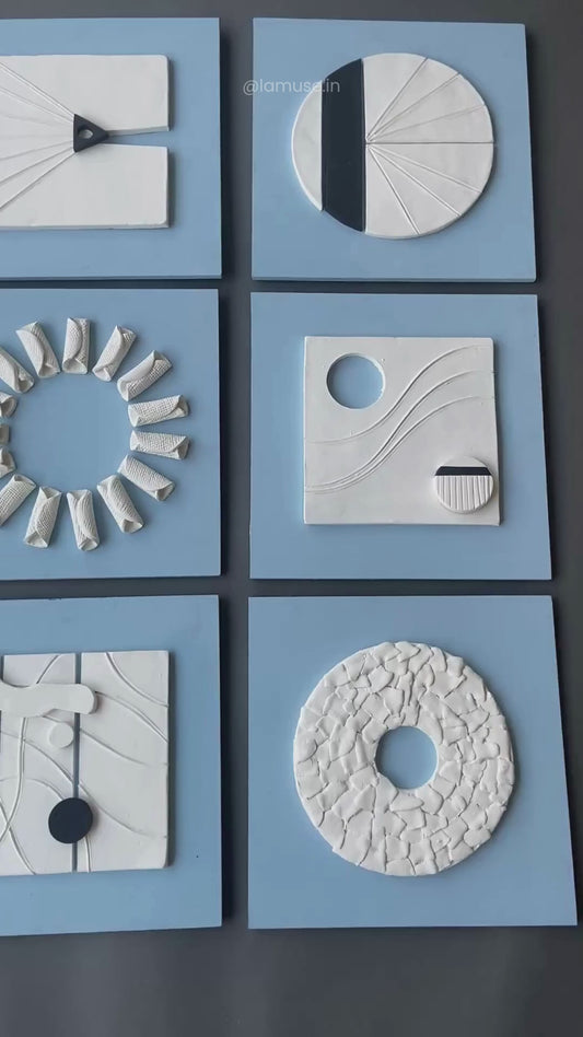 Beyond the Surface - Handmade Terracotta Wall Mount Decor (Set of 9)