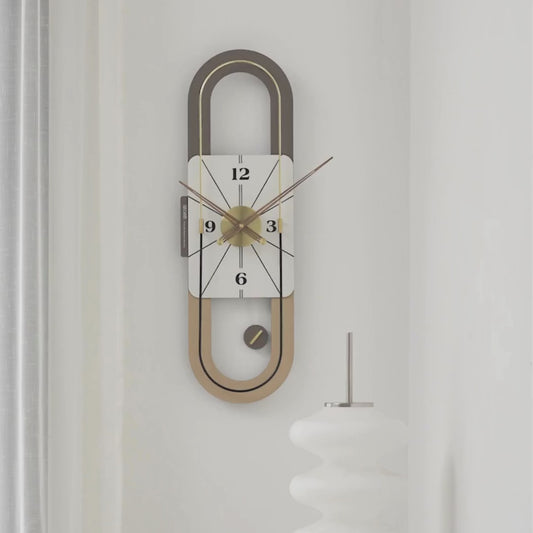 Chronos - Designer Vertical Wall Clock with Pendulum - Style 1