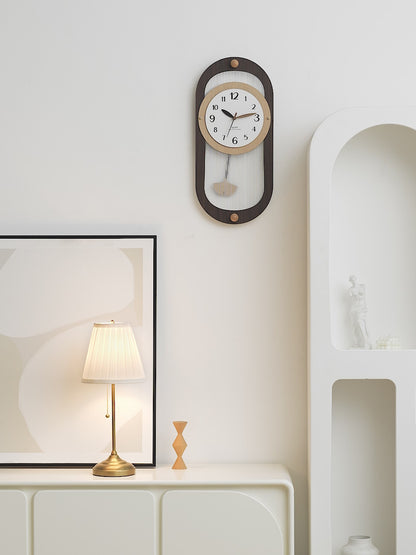 Tempo - Designer Pendulum Wall Clock - Brown
