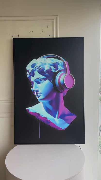 Rhythm - Music Themed David LED Wall Art ~ 3 ft x 4 ft