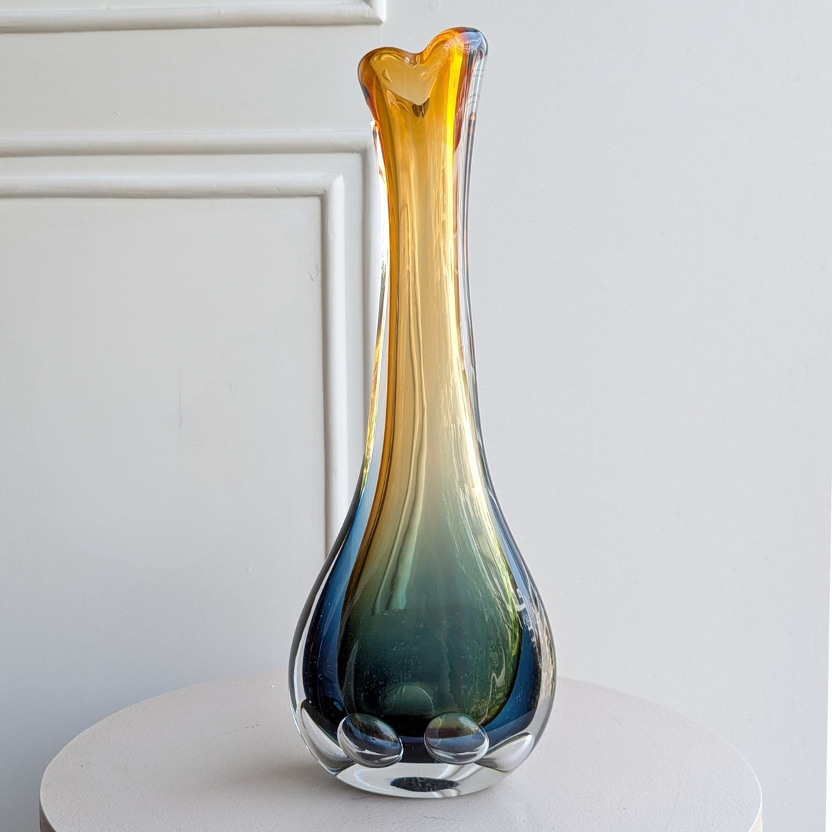 Prism Large multicolour handcrafted glass vase front view