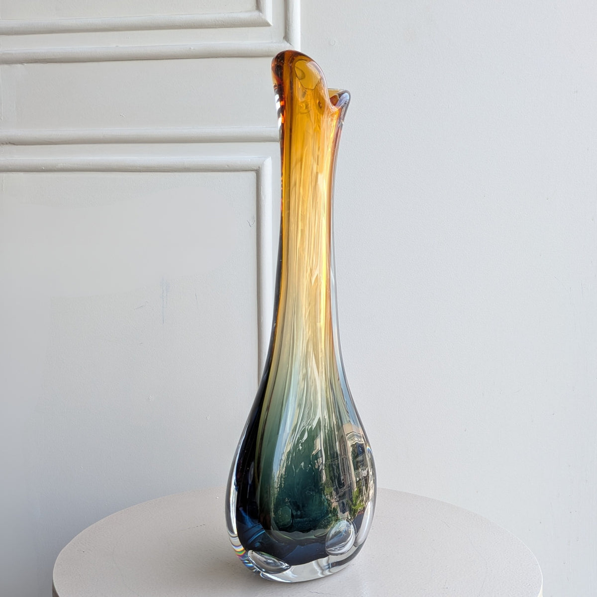 Prism Large multicolour handcrafted glass vase side view
