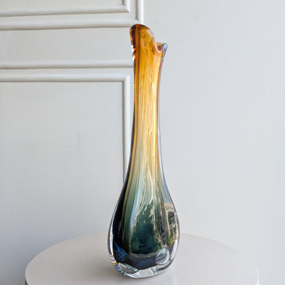 Prism Large multicolour handcrafted glass vase side view