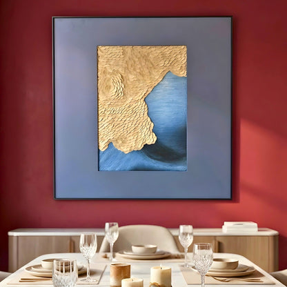 Shore premium wall art styled in a modern dining room