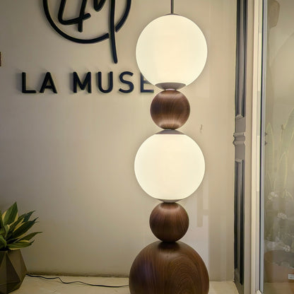 Solstice illuminated floor lamp displayed at the La Muse showroom