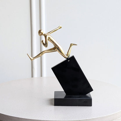 Velocity Running gold-tone human figurine front product view