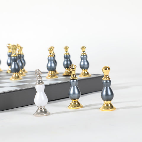 Showpiece The Game of Life - Leather Chess Board & Table Showpiece - Style 2